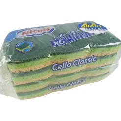 Éponge jaune et verte x12