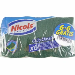 Éponge jaune et verte x12