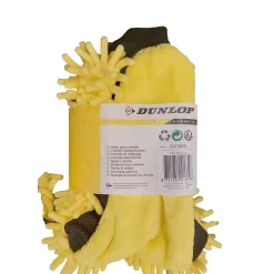 Éponge lavage voiture 2en1 Dunlop microfibre chenille jaune