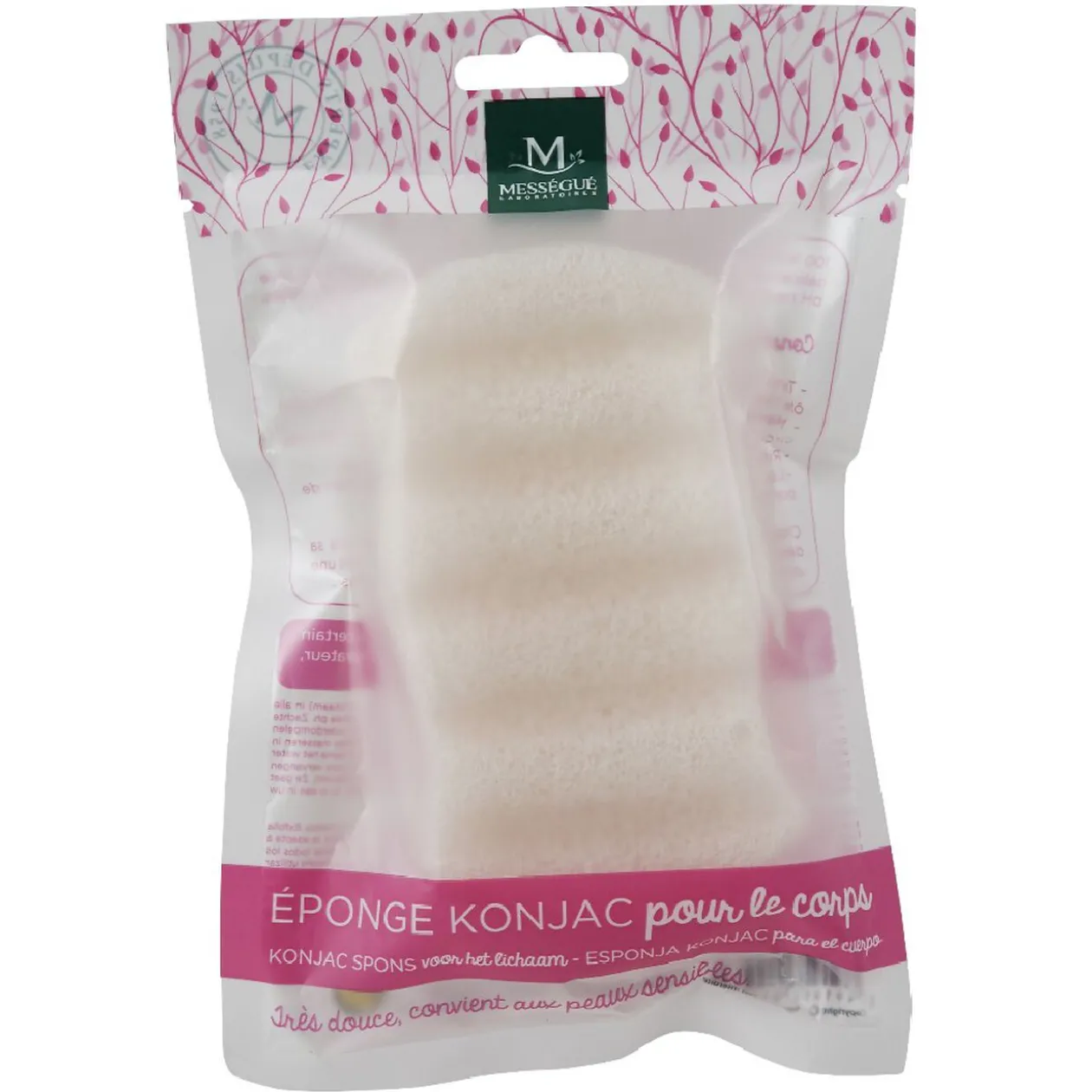 Éponge végetal pour le corps Konjac de Messegué
