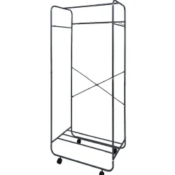 Portant à roulettes avec patères latérales 72x45xH.170 cm