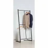 Portant à vêtements loft 2 niveaux métal noir
