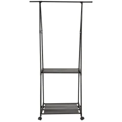 Portant avec tablettes métal noir