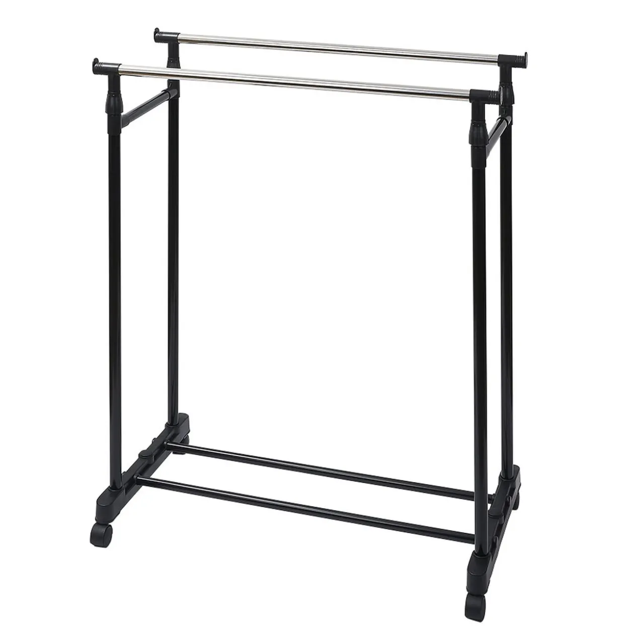 Portant double en métal L80xl42xH95/165 cm