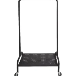 Portant tube noir avec étagère