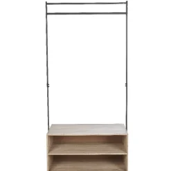 Portant vestiaire range chaussures noir et marron