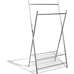 Portant vêtements double gris