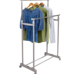 Portant vêtements double taupe