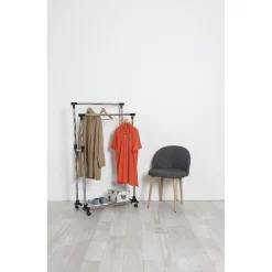 Portant vêtements tube double noir