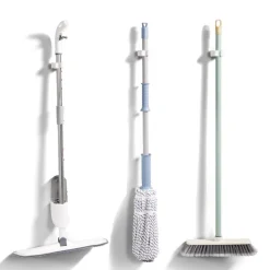 Porte balai adhésif plastique