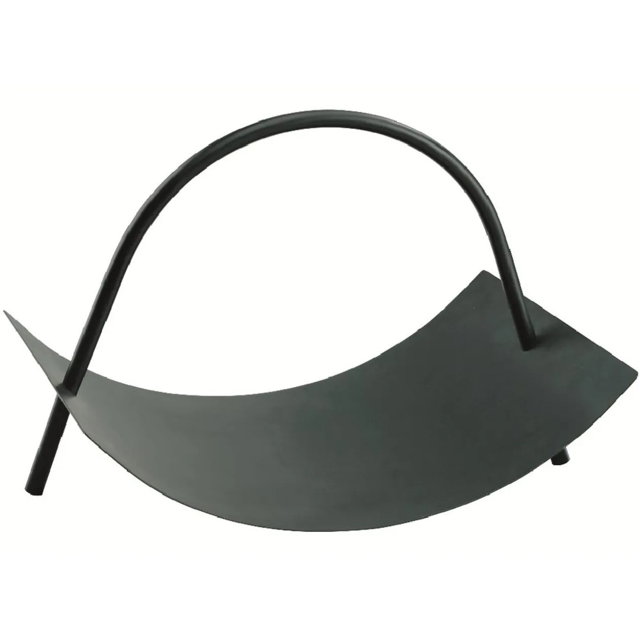 Porte bûche avec anse métal noir