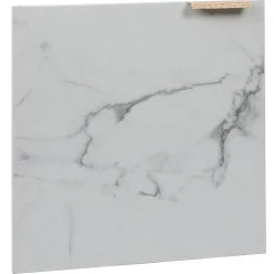 Porte Box Cube bois effet marbre 32,2x32,2x1,2cm blanc