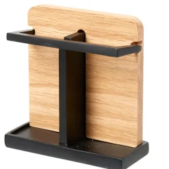 Porte brosses à dents couleur bois et noir