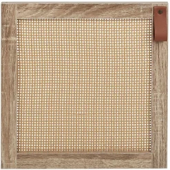 Porte cannage Box Cube 32,2xH32,2x1,2cm bois marron