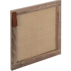 Porte cannage Box Cube 32,2xH32,2x1,2cm bois marron
