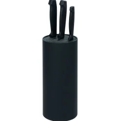 Porte couteaux plastique noir Ø11xH22,5cm