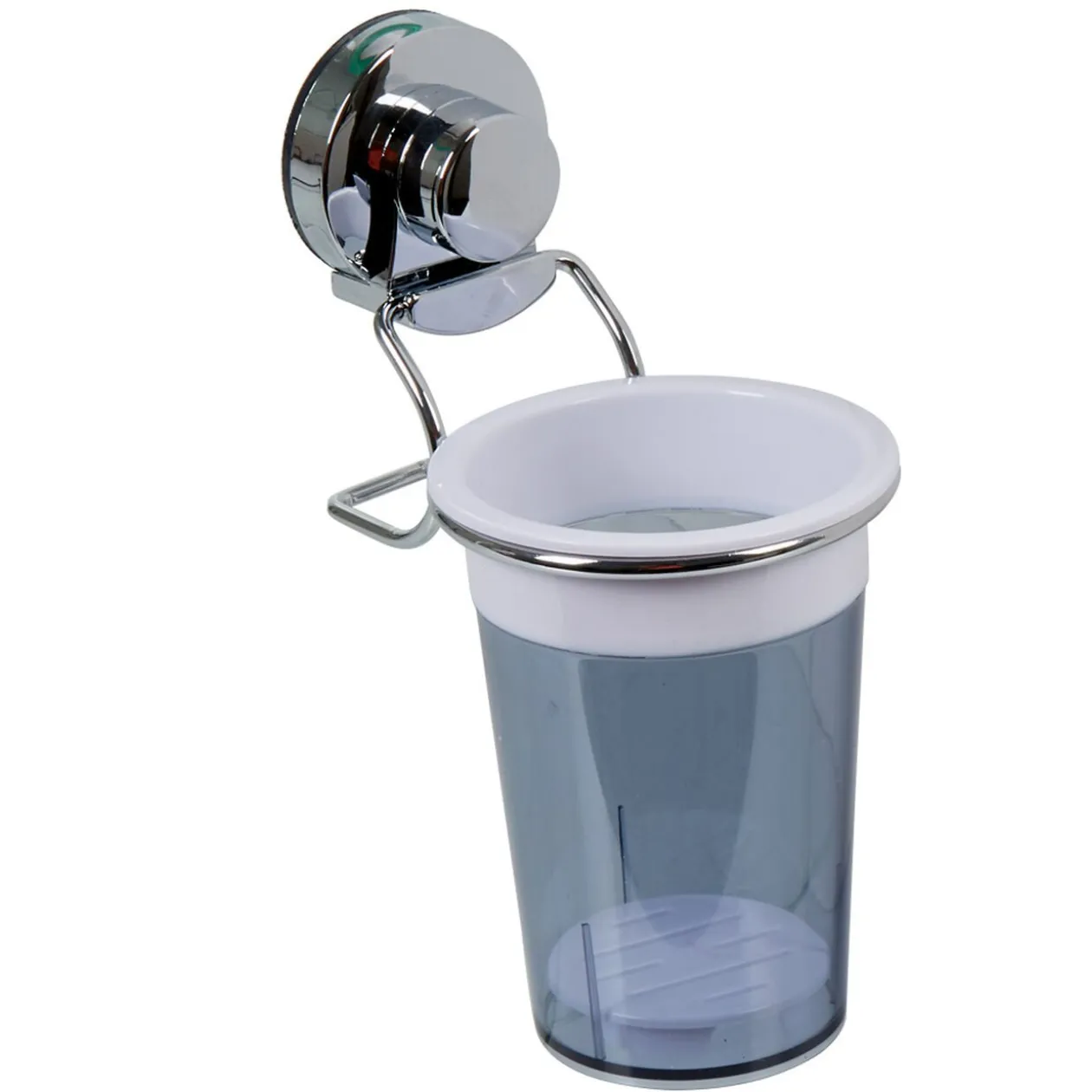 Porte gobelet à ventouse gris blanc