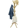 Porte manteau bambou 8 crochets 4 pieds 60x60xH167cm