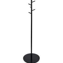 Porte manteau bois noir 5 crochets 50xH170cm