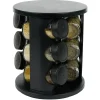Porte épice rotatif avec 9 pots métal Ø17xH20cm