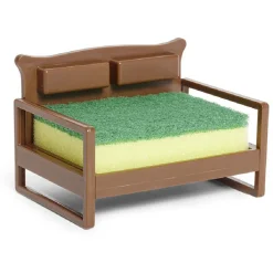 Porte éponge forme canapé bleu ou marron