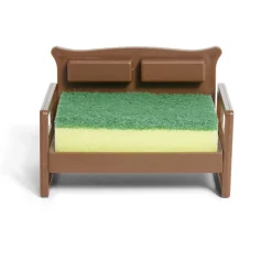 Porte éponge forme canapé bleu ou marron