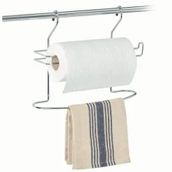 Porte rouleau essuie-tout en inox pour barre de crédence