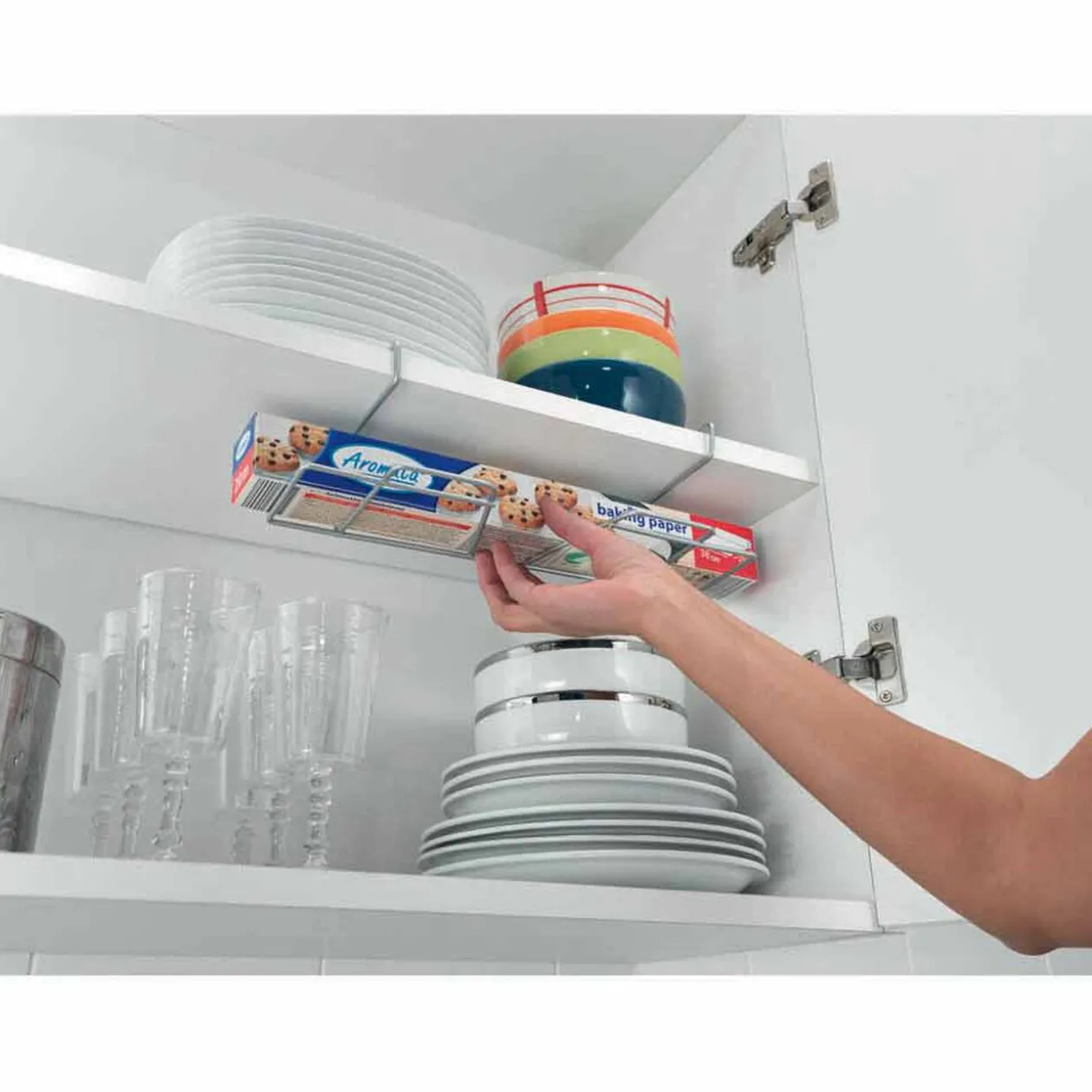 Porte rouleau Metaltex à fixer sur étagère