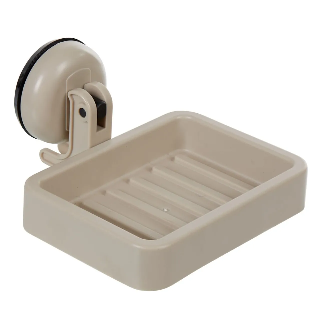 Porte savon à ventouse gris