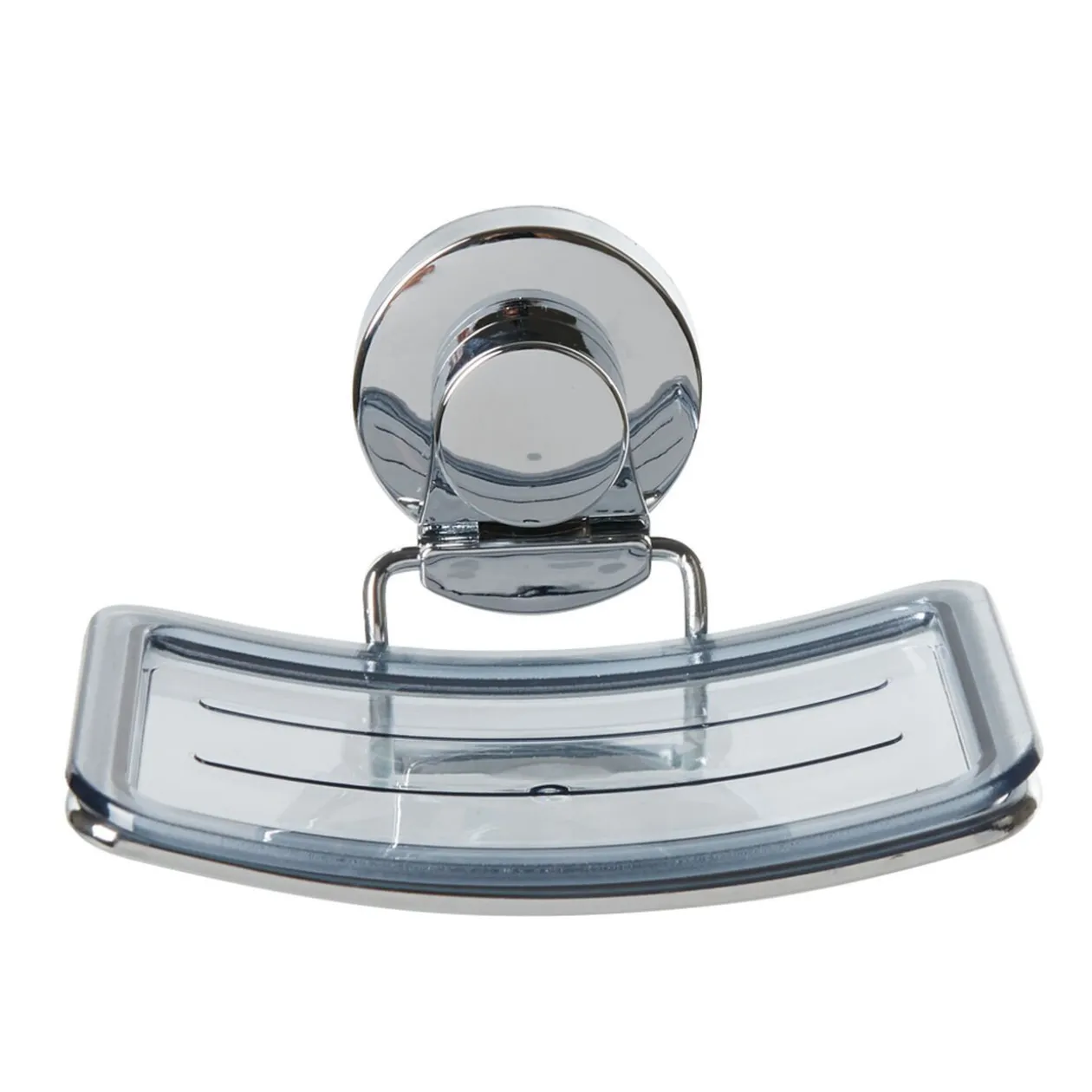 Porte savon blanc à ventouse inox