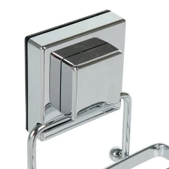 Porte savon blanc à ventouse gris