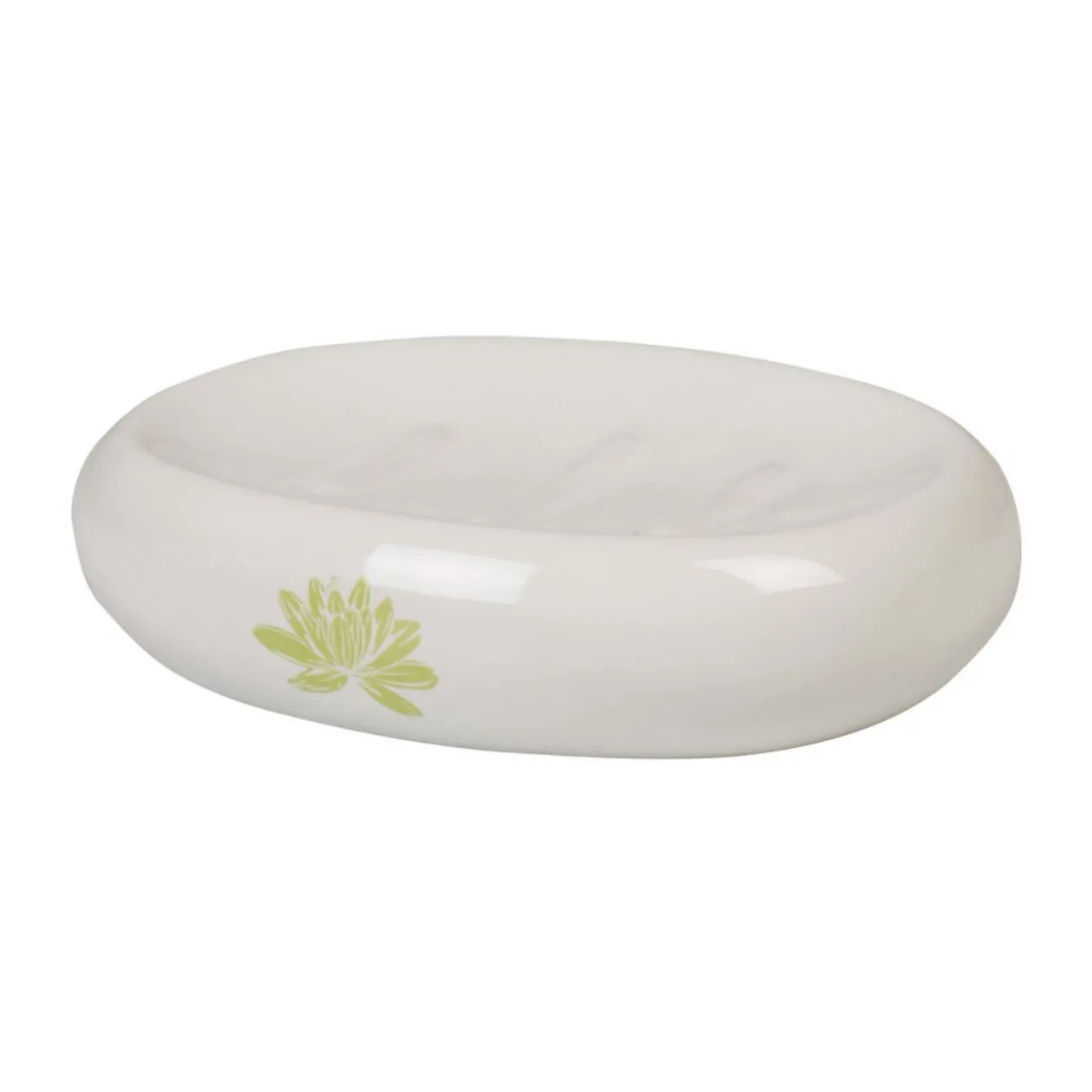 Porte savon blanc fleur zen
