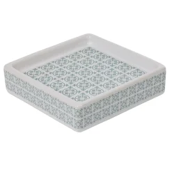 Porte savon céramique motif carreau de ciment
