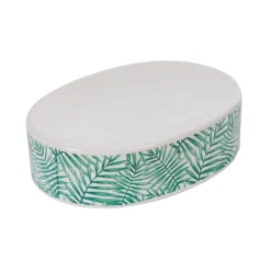 Porte savon Jungle imprimé tropical feuillage vert