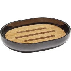 Porte savon noir et naturel