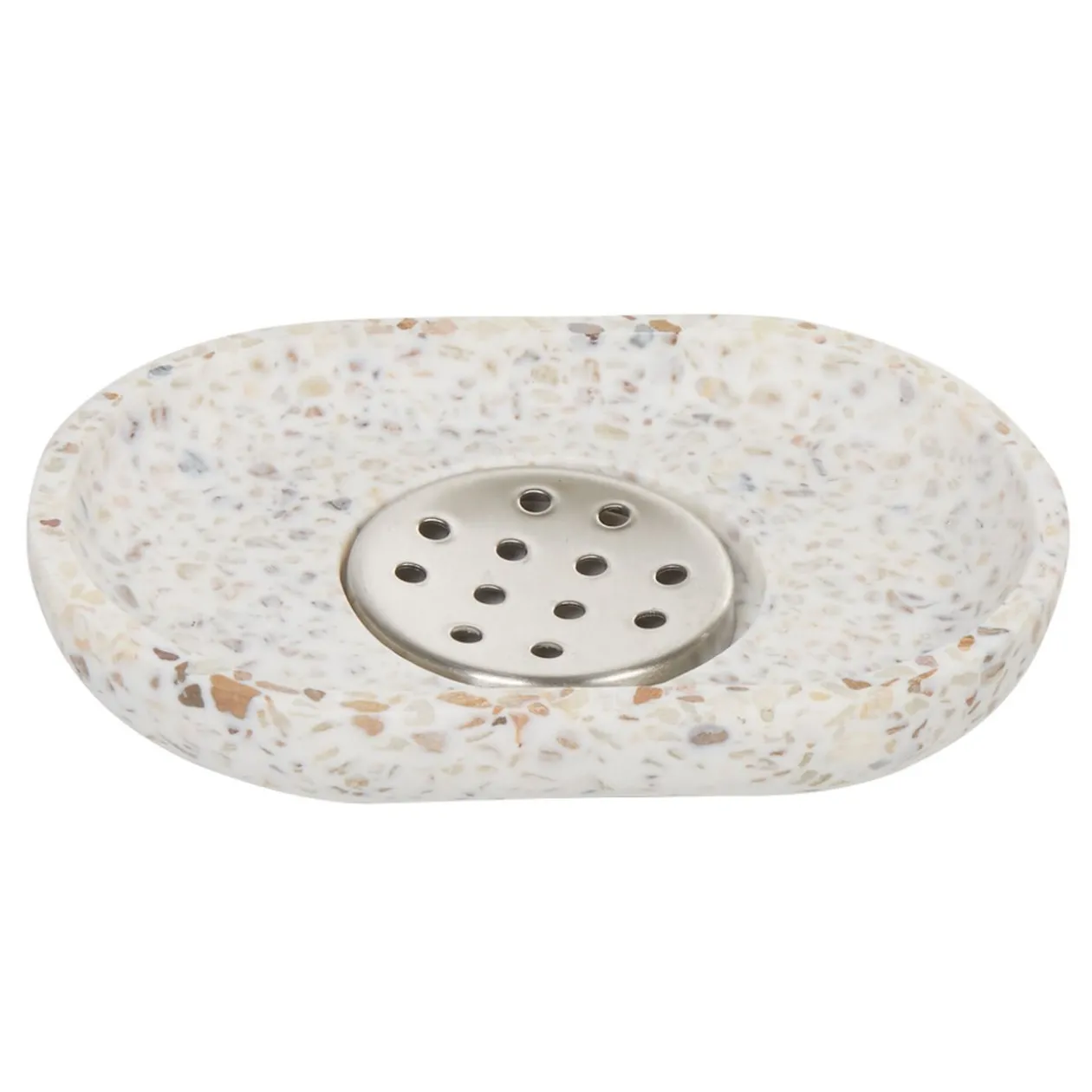 Porte savon Terrazzo résine effet granit beige