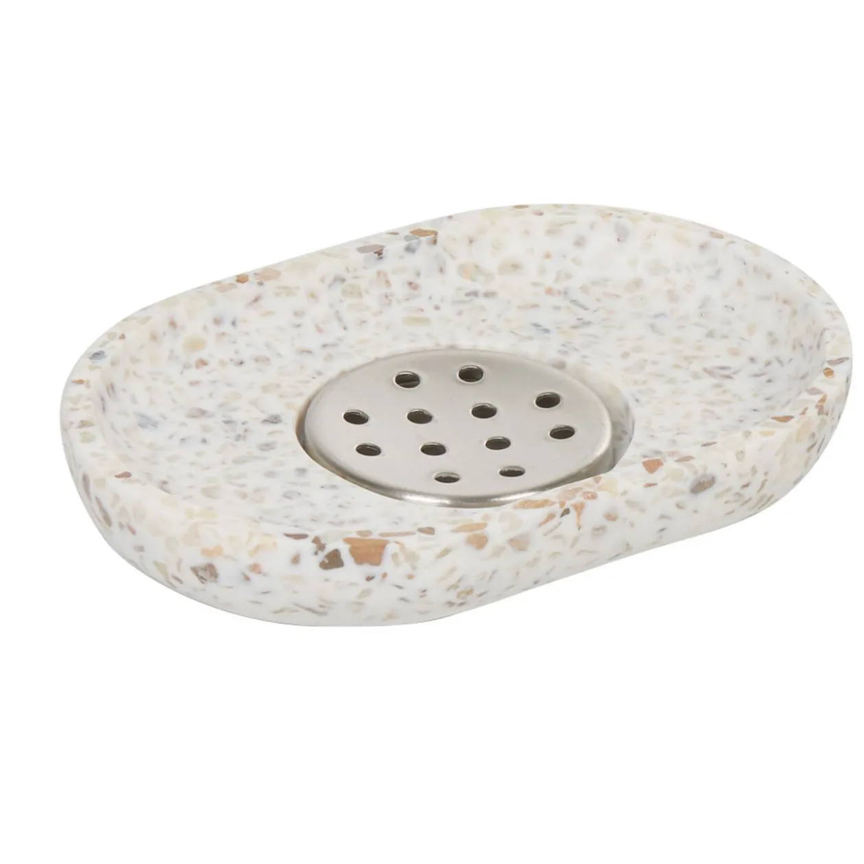 Porte savon Terrazzo résine effet granit beige