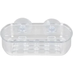 Porte savon transparent à ventouse