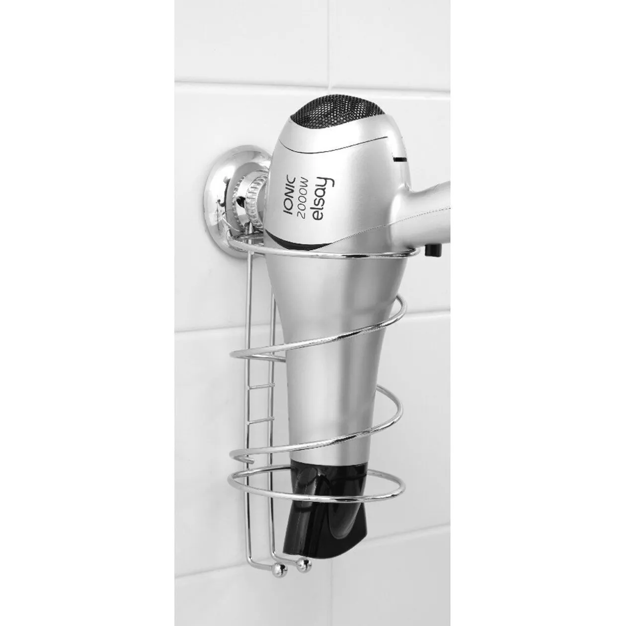 Porte sèche cheveux avec ventouse