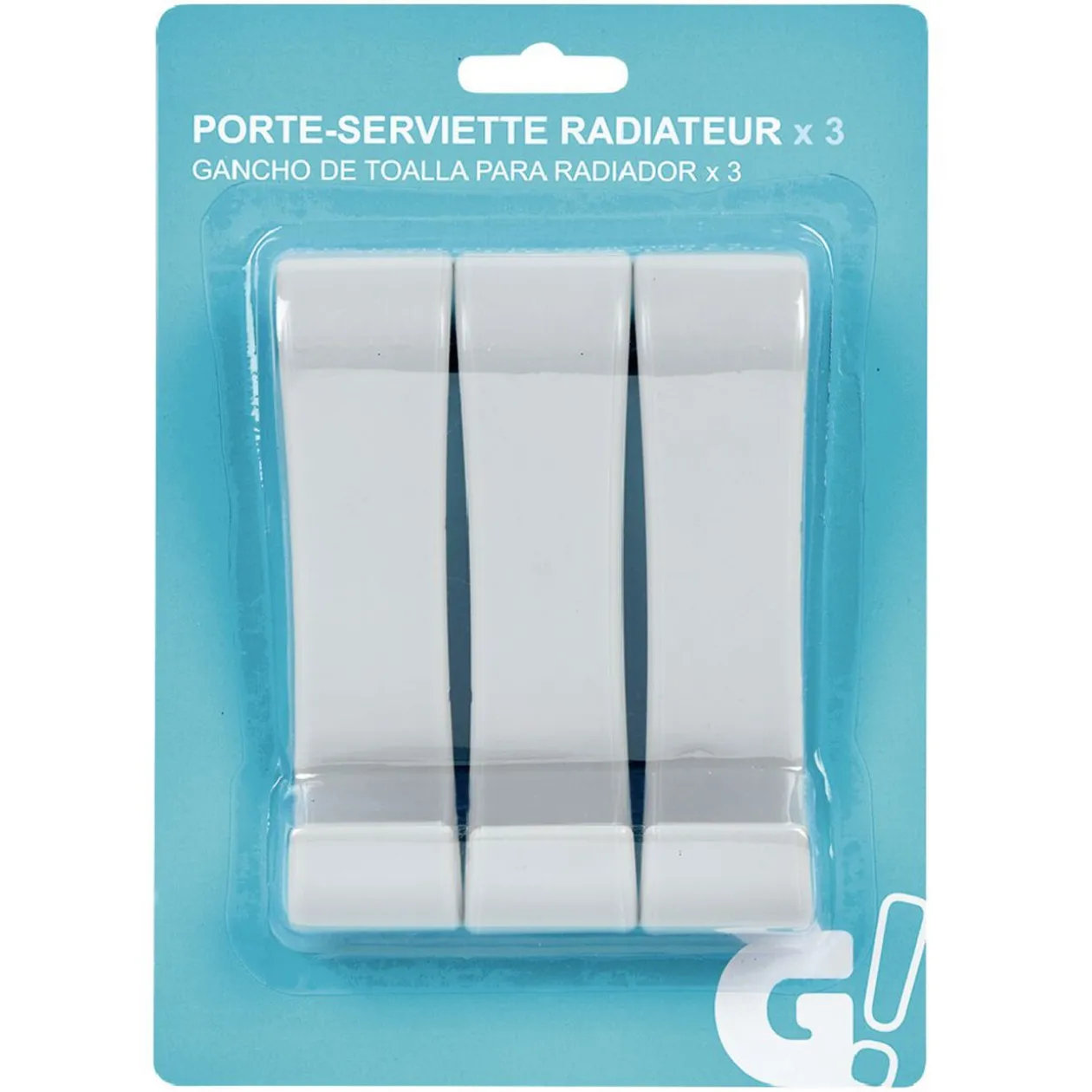 Porte serviette en plastique x 3