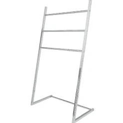 Porte serviettes en métal gris blanc