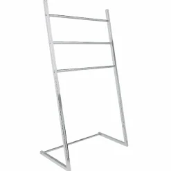 Porte serviettes en métal gris blanc