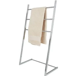 Porte serviettes en métal gris blanc