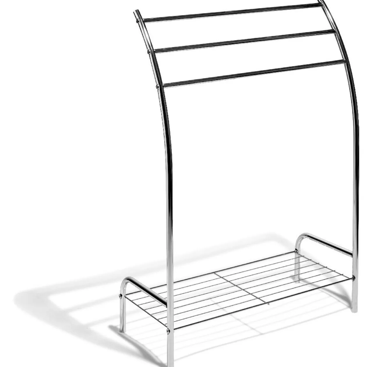 Porte serviettes gris chromé