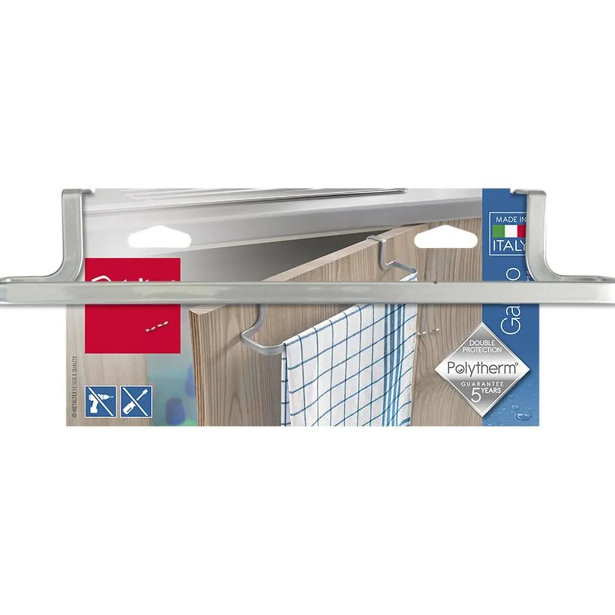 Porte torchon Metaltex à fixer sur porte de meuble