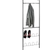 Porte-manteaux range chaussures de porte noir