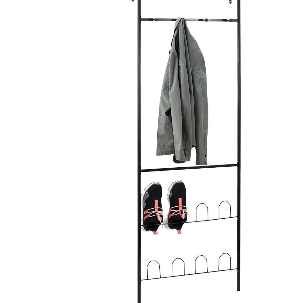 Porte-manteaux range chaussures de porte noir