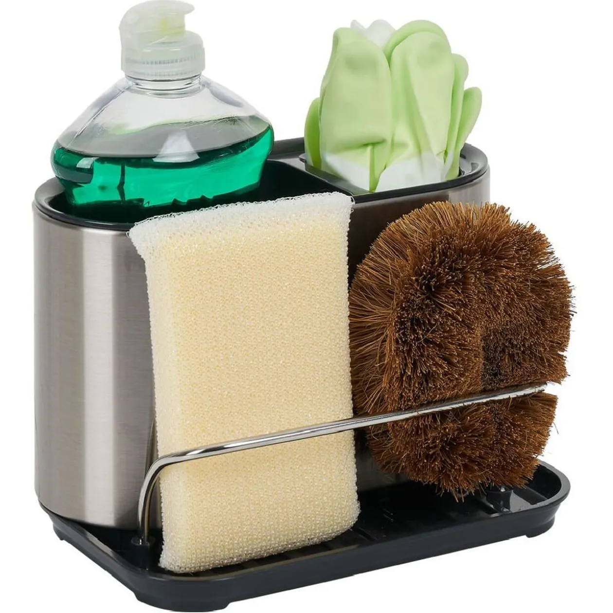 Porte-éponge et produit vaisselle - L.18xl.13xH.12,3cm
