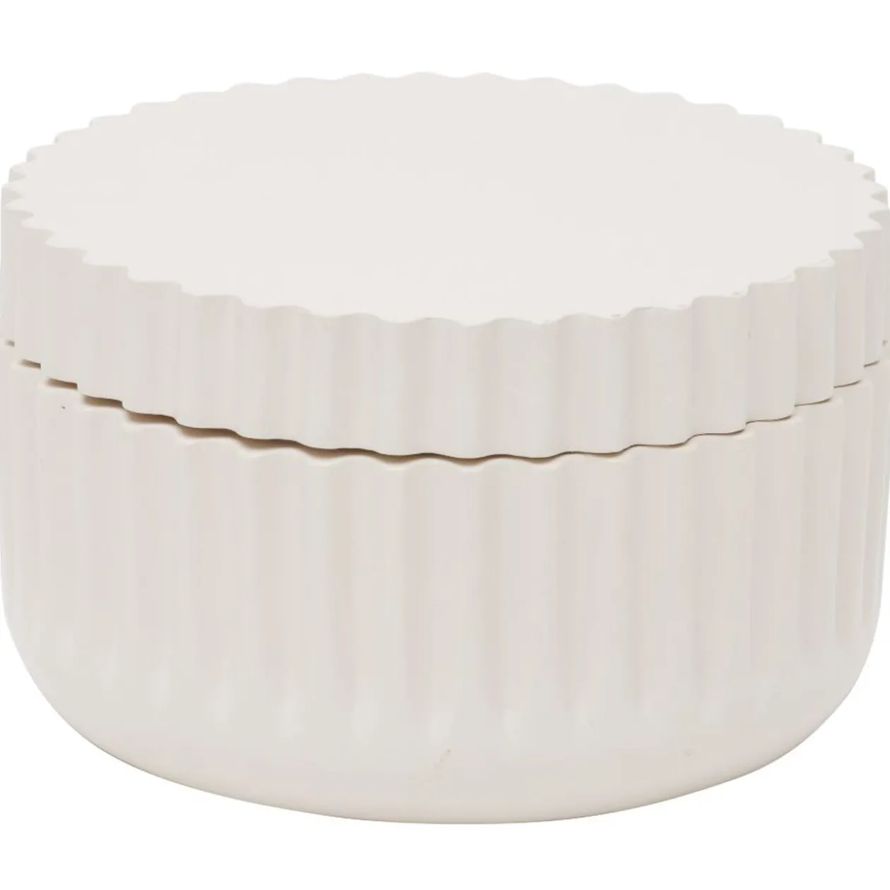 Porte-savon plastique rose effet rainuré Ø7,5xH9,5cm