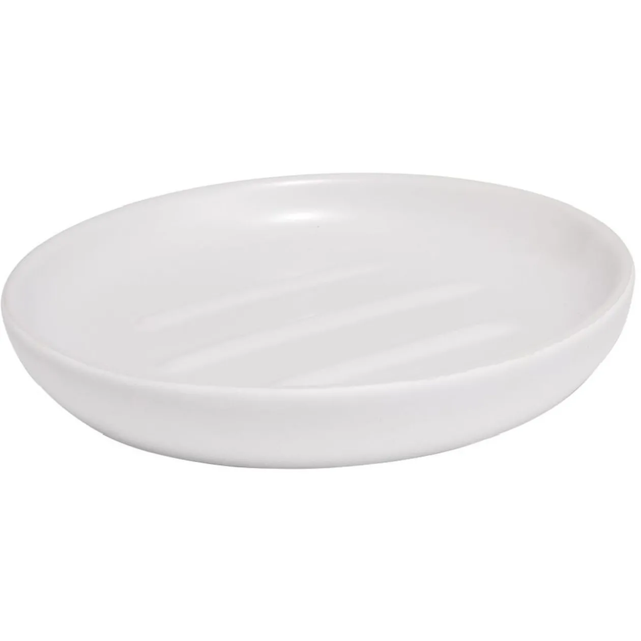 Porte-savon rond céramique blanc Ø10xH2cm